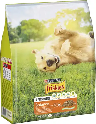 Сухий корм FRISKIES Balance для дорослих собак з куркою, яловичиною та овочами 2,4 кг: додаткове фото 2