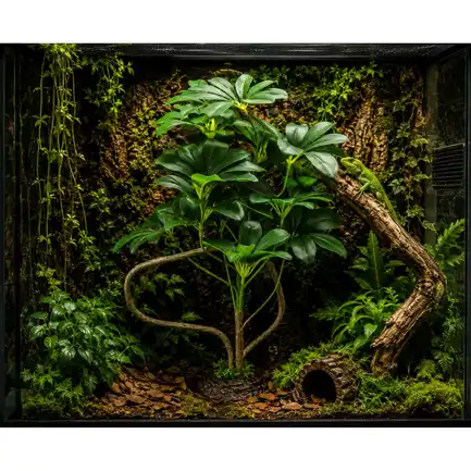 Штучна рослина Hobby Schefflera 55 см (37710) для тераріуму, акватераріуму та палюдаріуму: додаткове фото 3