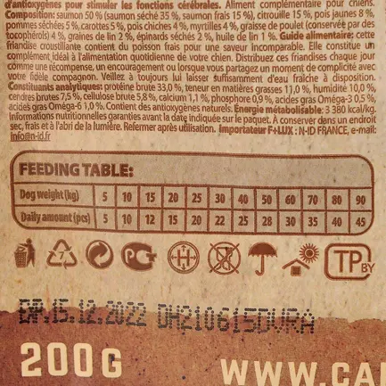 Ласощі Carnilove Dog Crunchy Snack для собак, лосось та чорниця, 200 г: додаткове фото 3