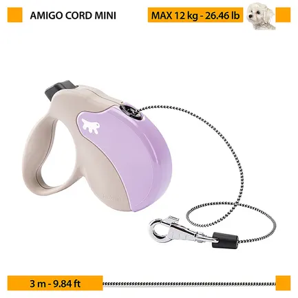 Ferplast AMIGO MINI COR RED-WHITE Рулетка-поводок зі шнуром: додаткове фото 2