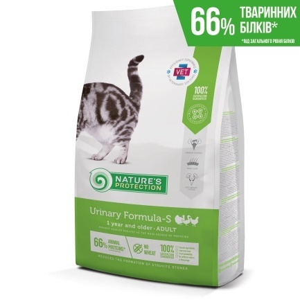 Сухий корм для дорослих стерилізованих котів та кішок для профілактики та лікування СКХ Nature&#039;s Protection Urinary Formula-S 7кг