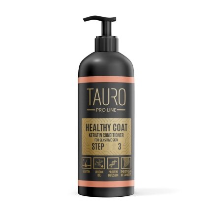 Кондиціонер для шерсті собак та котів з кератином Tauro Pro Line Healthy Coat Keratin, 1000 ml