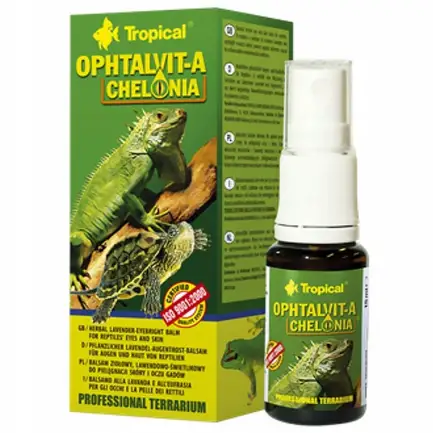 Бальзам Tropical Ophtalvit-A Chelonia для рептилій догляд за шкірою та очима 15 мл