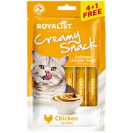 Кремові Ласощі Royalist Chicken з курятиною для дорослих котів 75г (5 x 15г)