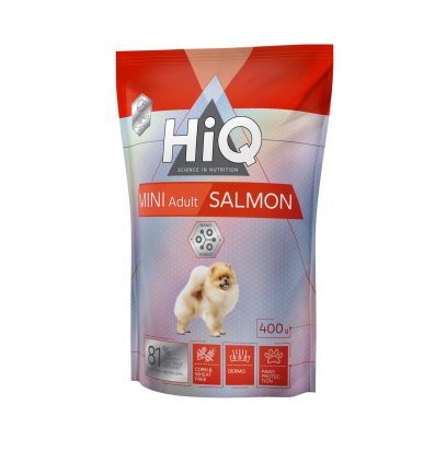 Сухий корм для дорослих собак малих порід HiQ Mini Adult Salmon 400g