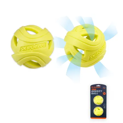 Іграшка для Собак Skipdawg Breezy Ball для Полегшення Дихання TPR Набір з 2 шт 7 см M: додаткове фото 3