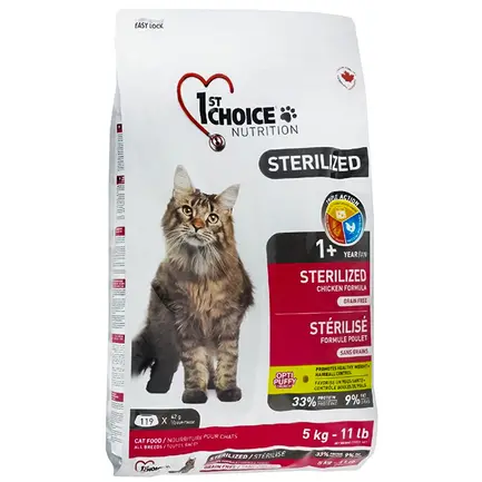 1st Choice Sterilized Chicken ФЕСТ ЧОЙС СТЕРІЛАЙЗИД КУРКА сухий суперпреміум корм для стерилізованих котів 5 кг