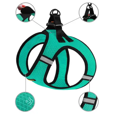 Шлея для собак Bronzedog Mesh Vest 3D сітка ментолова M