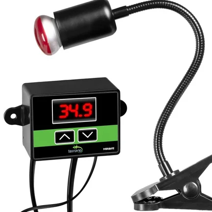 Світильник довгий з затискної ручкою і термостатом Terrario Long ReptiSun Temperature Control 200W: додаткове фото 7