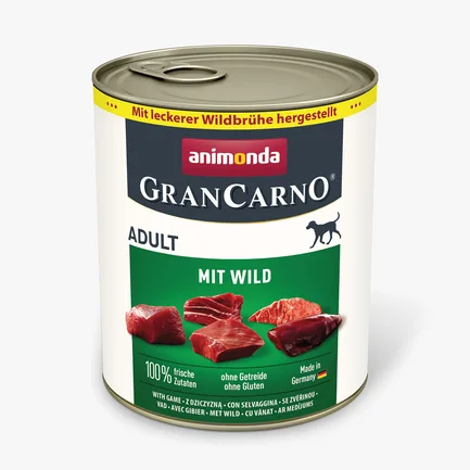 Корм вологий для собак Animonda GranCarno Adult with game з дичиною 800 г