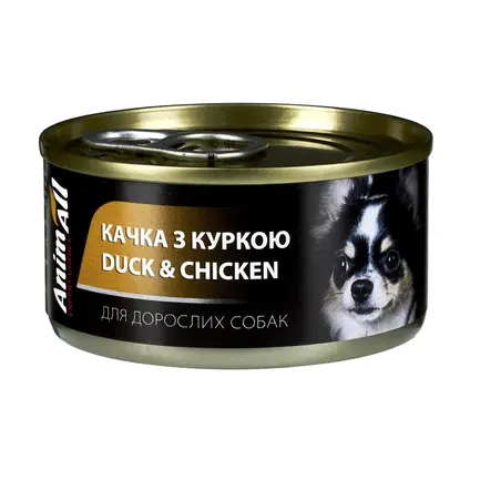 АнімАлл Вологий корм для собак Качка з куркою, 85 г.