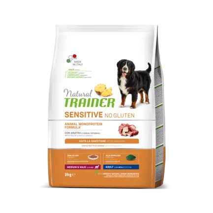 Natural Trainer Dog Sensitive Adult Medium&Maxi сухий корм для середніх та великих порід з качкою 3 кг