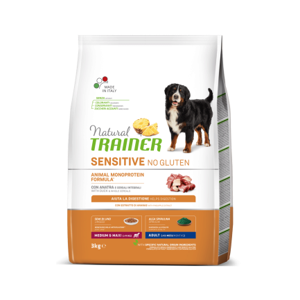 Natural Trainer Dog Sensitive Adult Medium&amp;Maxi сухий корм для середніх та великих порід з качкою 3 кг