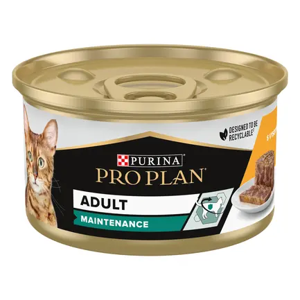 Вологий корм PRO PLAN Adult для дорослих котів шматочки в паштеті з куркою 85 г: додаткове фото 2