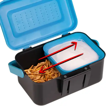 Подвійний контейнер для живого корму Terrario Live Food Box 13x9x7см: додаткове фото 5
