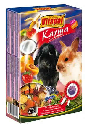 Корм Vitapol фруктовий, для кроликів, картонна упаковка, 350 г