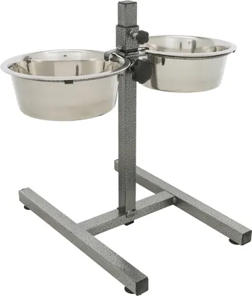 Миски Trixie для собак, на регульованій підставці, металеві, 20 см, 2х1.8 л