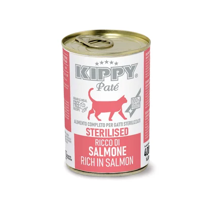 KIPPY вологий корм для стерилізованих котів - паштет з лососем 400гр