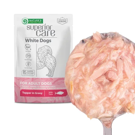 Nature's Protection Superior Care White Dogs Adult Tuna Додатковий вологий корм для собак з білим забарвленням з тунцем, 70 г: додаткове фото 5