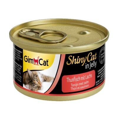 Вологий корм GimCat Shiny Cat для котів, з тунцем та лососем, 70 г — Фото 2