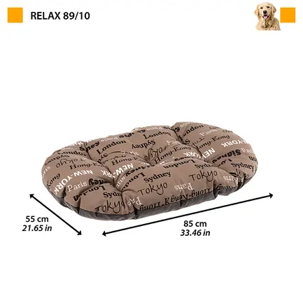 Ferplast RELAX 89/10C CITIES BROWN Подушка, бавовна: додаткове фото 2