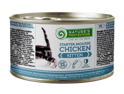 Мус для кошенят Nature&#039;s Protection Kitten Starter Mousse Chicken 200 г