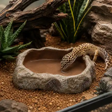 Миска для тераріуму Hobby Cera Dish Granite 1 10x6,5x2,5см (37800) поїлка та годівниця під натуральний камінь: додаткове фото 3