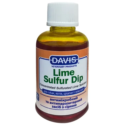 Davis Lime Sulfur Dip ДЕВІС ЛАЙМ СУЛЬФУР антимікробний і антипаразитарний засіб для собак і котів, концентрат 0,05 л