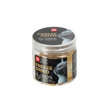 Ласощі для котів WAUCAT Treats Freeze dried Куряча печінка, 20 г: додаткове фото 2