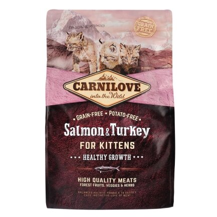 Сухий корм Carnilove Cat Salmon &amp; Turkey для кошенят, лосось та індичка, 2 кг — Фото 2