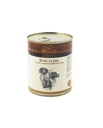 Hubertus Gold. Консерви для собак. Ягня та рис 800 г