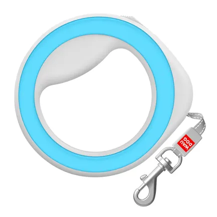 Повідець-рулетка для собак WAUDOG R-leash, кругла, XS-M, до 40 кг, 2,9 м, світловідбиваюча стрічка блакитний: додаткове фото 2