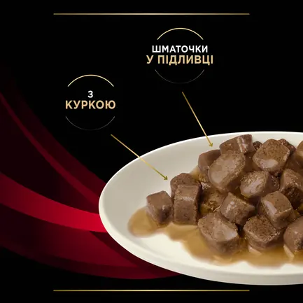 Вологий корм PRO PLAN VETERINARY DIETS DM ST/OX Diabetes Managment для дорослих котів для регулювання надходження глюкози (цукровий діабет) шматочки у підливці з куркою 85 г: додаткове фото 6