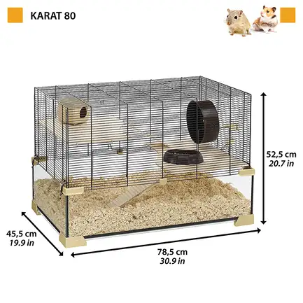 Ferplast CAGE KARAT 80 Клітка з склян піддоном для мишей та хом'яків: додаткове фото 2