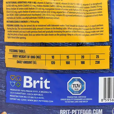 Сухий корм Brit Premium Dog Adult M для дорослих собак середніх порід, з куркою, 3 кг: додаткове фото 4