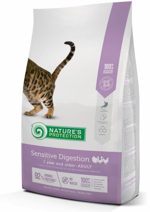 Сухий корм для дорослих котів з чутливим травленням Nature&#039;s Protection Sensitive Digestion 2кг