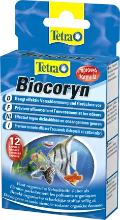 Засіб Tetra Biocoryn сприяє розкладанню біологічних забруднень води в акваріумі, 12 капсул на 600 л — Фото 1