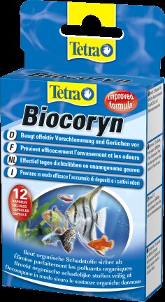 Засіб Tetra Biocoryn сприяє розкладанню біологічних забруднень води в акваріумі, 12 капсул на 600 л — Фото 1