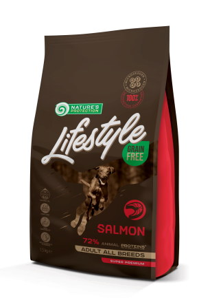 Сухий беззерновий корм з лососем для дорослих собак всіх порід Lifestyle Grain Free Salmon Adult All Breeds 1.5кг