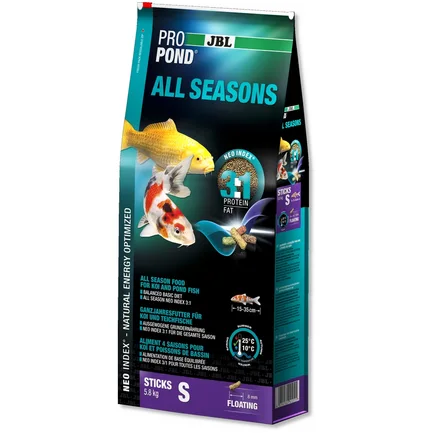 Всесезонний корм JBL ProPond All Seasons S для невеликих ставкових риб, 5.8 кг