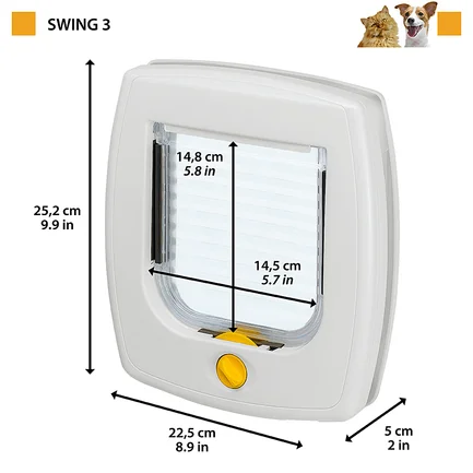 Ferplast SWING 3 BASIC Двері білі: додаткове фото 2