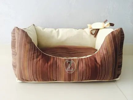 Лежанка Zoom Zoom Zoo Natural коричневий-жовтий, розмір 3, 60х40х27 см