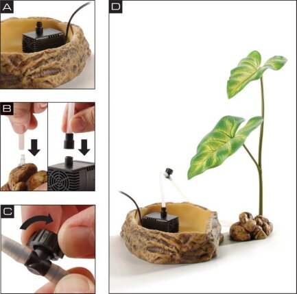 Поїлка Exo Terra для тераріумних тварин, рослина з помпою мала (пластик) — Фото 1