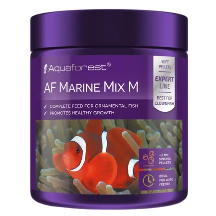 Корм Aquaforest AF Marine mix M 120 г - високобілкові гранули для хижих та всеїдних морських риб