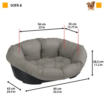 Ferplast SOFA' 8 Місце д/собаки пластик+чохол (бавовна): додаткове фото 2