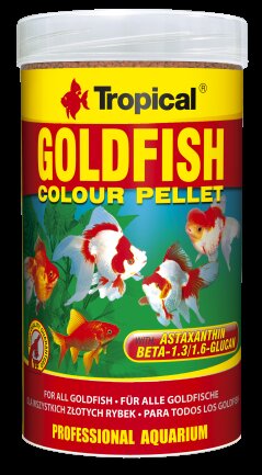 Сухий корм Tropical Goldfish Color Pellet для золотих рибок, 90 г (гранули)