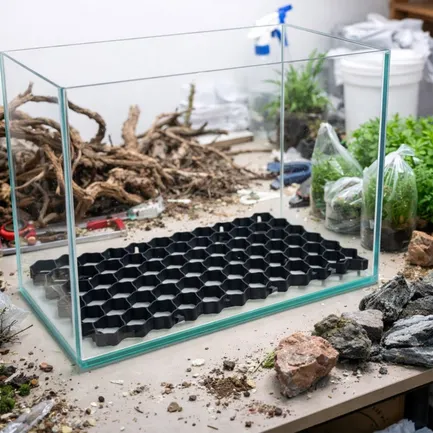 Решітка під ґрунт Kruger Meier Hardscape Grid 60x40 см для захисту дна акваріум: додаткове фото 10