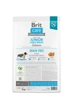 Сухий корм Brit Care Dog Grain-free Junior Large Breed для молодих собак великих порід, беззерновий з лососем, 3 кг: додаткове фото 5