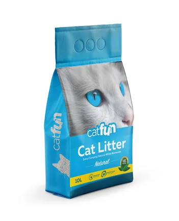 Наповнювач Catfun бентонітовий для котячих туалетів натуральний 10 л