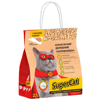 Наповнювач Super Cat грудкуючий 2,1кг